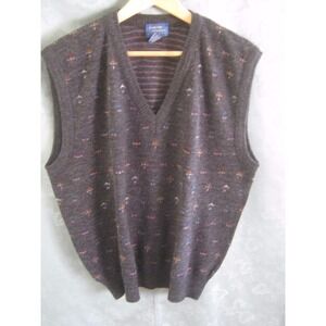 90's Mervyns V Neck Sweater Vest Size XL Acrylic Wool Blend Made in Italy